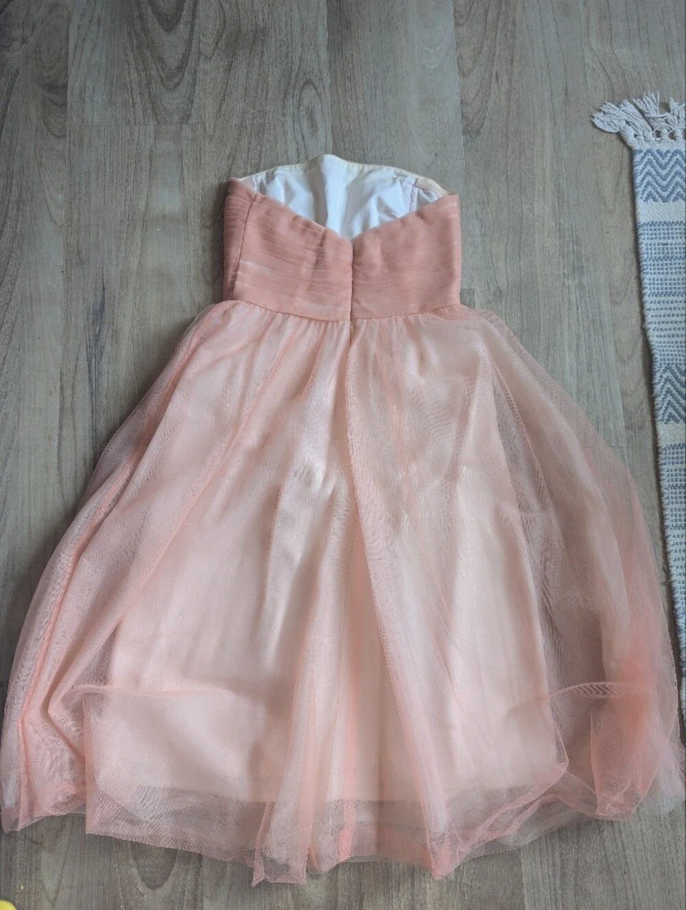 J. Crew Peach Strapless Tulle Dress Womens Small